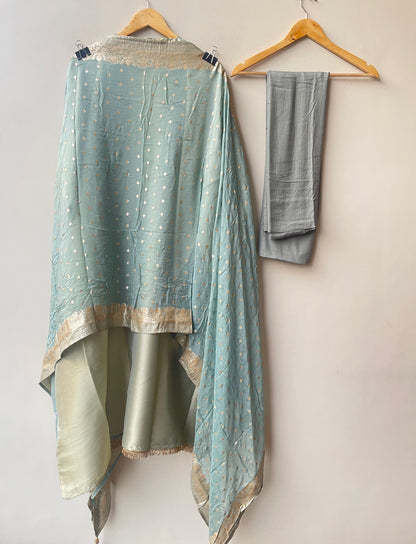 Pure Giraffe Shimmer Silk Luxury Unstitched Suit Set