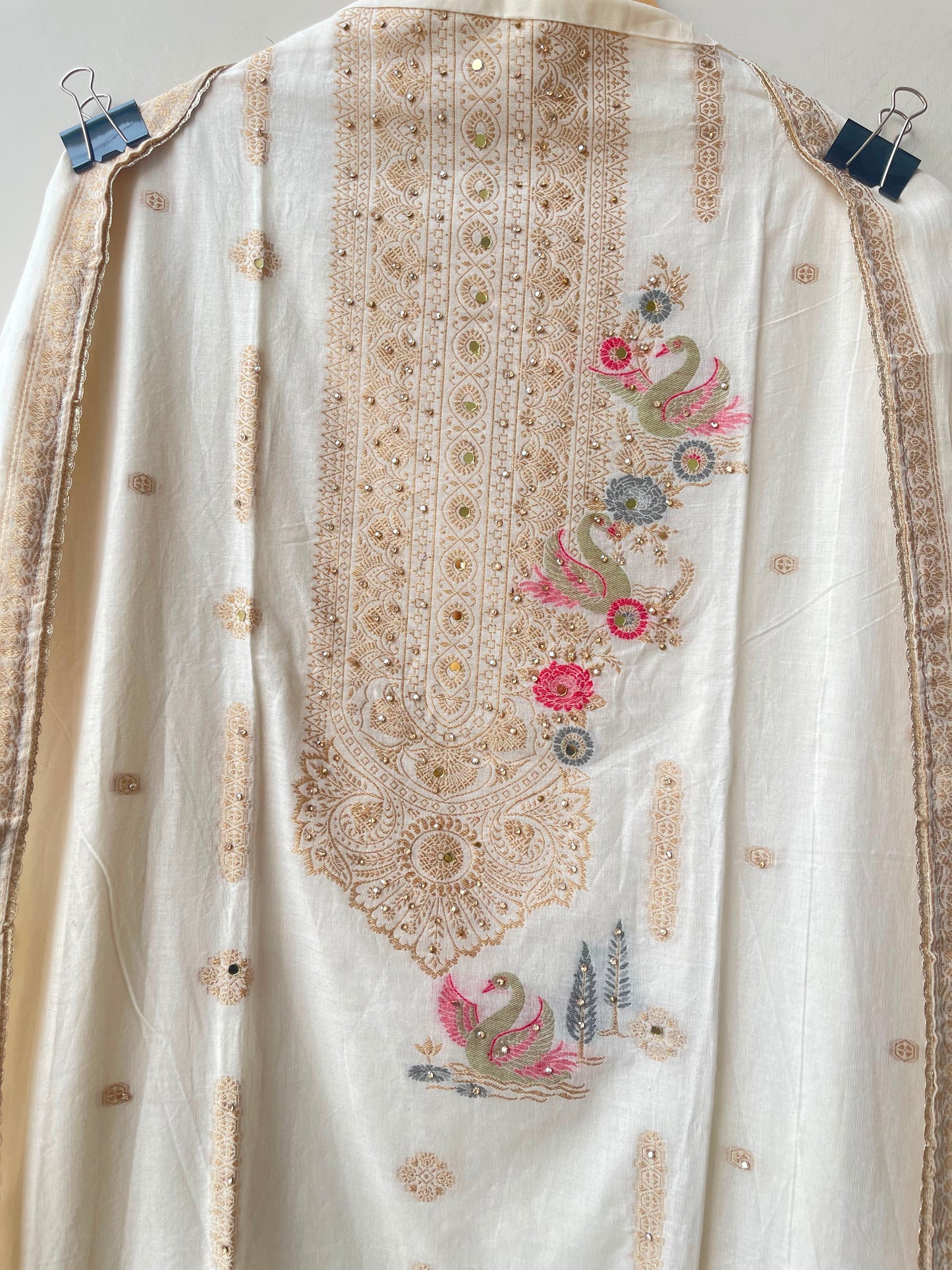 Banarasi cotton jaamdhani weaving unstitched ladies suit Rc19053