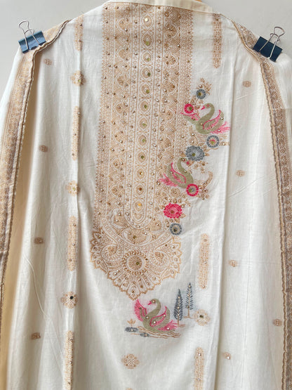 Banarasi cotton jaamdhani weaving unstitched ladies suit Rc19053