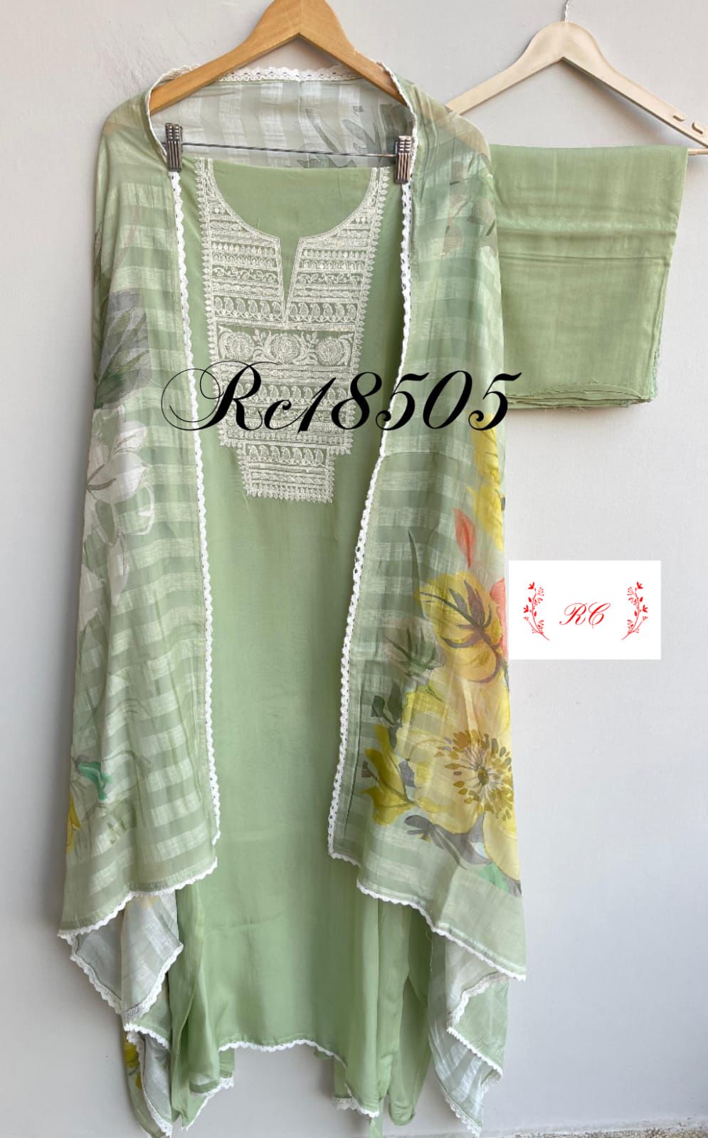 Pure organza unstitched ladies suit Rc18505 (a)