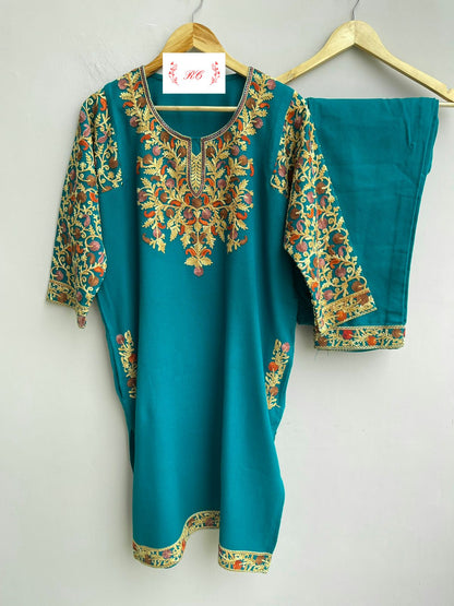 Kashmiri pheron readymade ladies coord set Rc18177