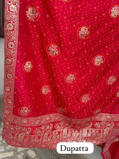 Banarasi silk unstitched ladies suit Rc17840 (a)