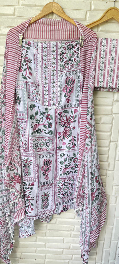 Cotton unstitched ladies suit Rc17392