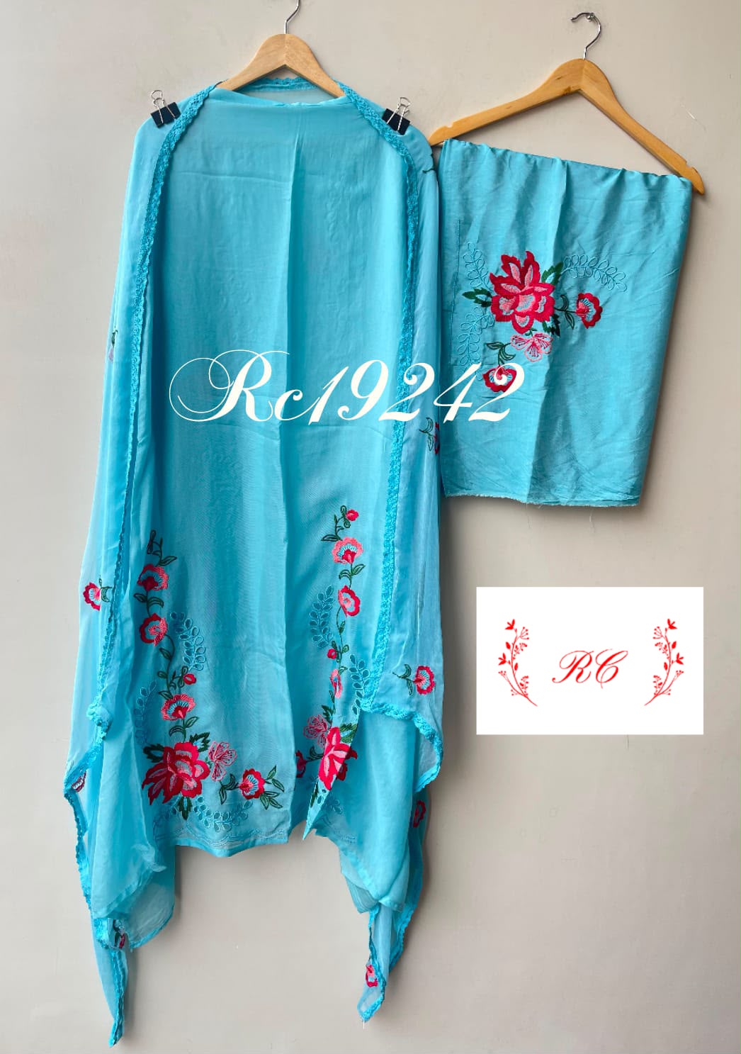 Organza Tuile unstitched ladies suit Rc19242