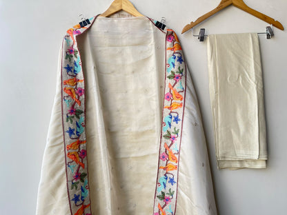 Shimmer Organza Tuile Embroidered Unstitched Suit Set