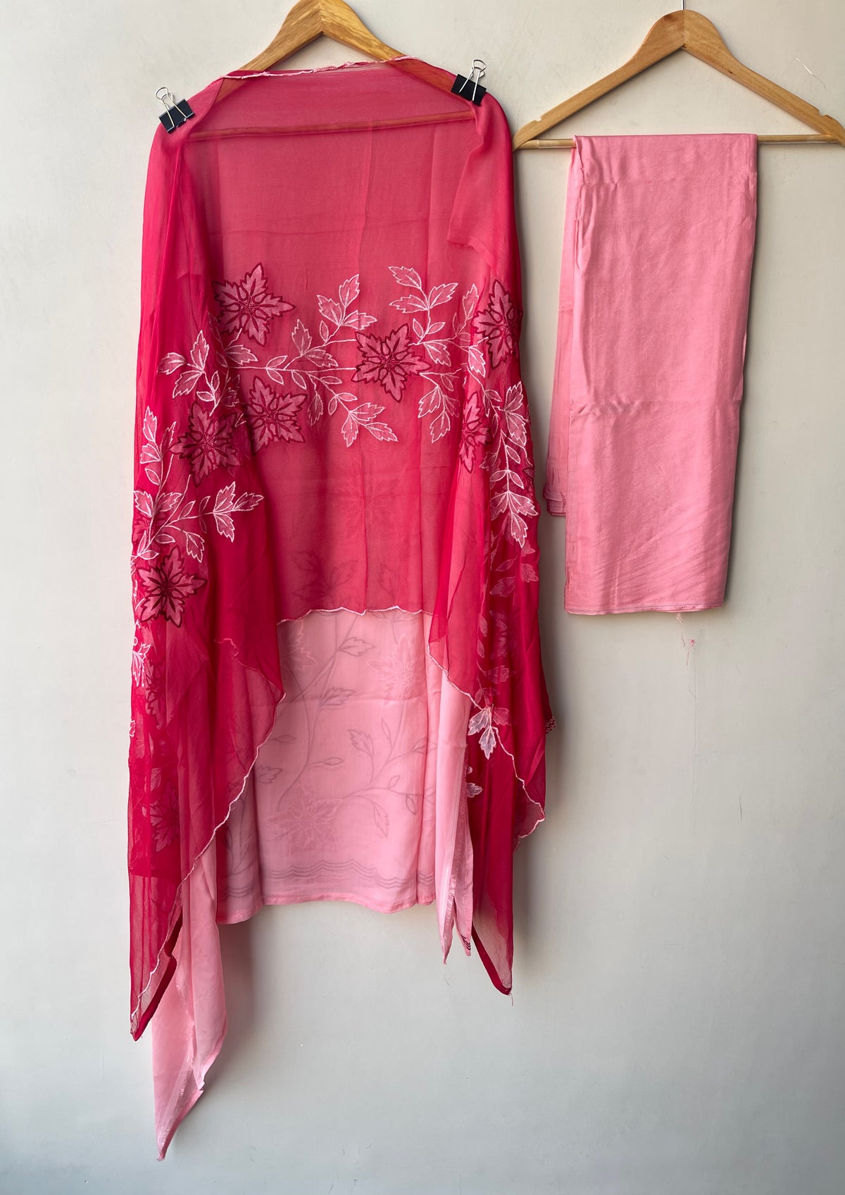 Premium Organza Tuile unstitched Designer 3 Pcs Suit Set