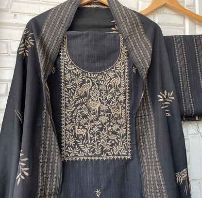 Mul chanderi unstitched ladies suit Rc18404