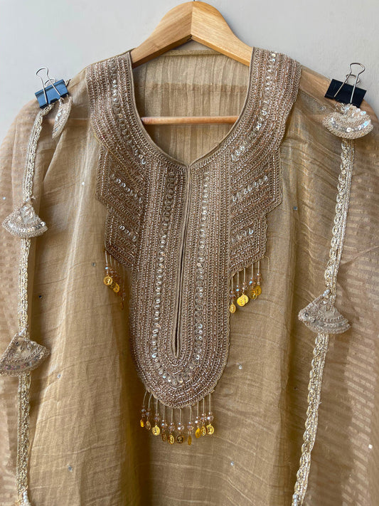 Crushed shimmer tissue ladies unstitched suit Rc19260