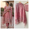 Crushed tissue shimmer ladies unstitched suit