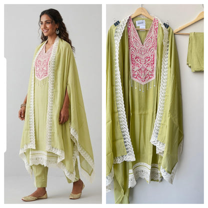 Mul Chanderi Unstitched Ladies Suit RC18889 (A)