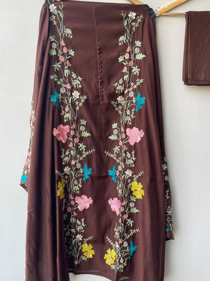 Mul chanderi cotton printed unstitched ladies suit Rc19329 (b)