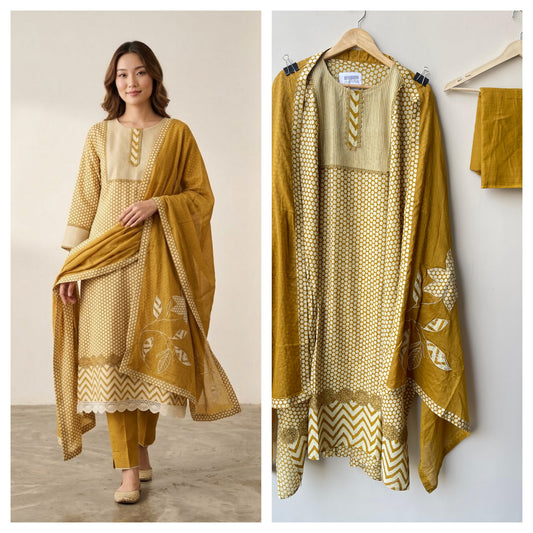 Pure Cotton Printed Ladies Unstitched Suit RC-18820