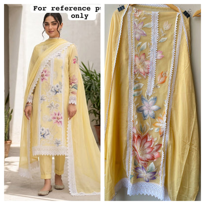 Organza unstitched ladies suit Rc19000 (b)
