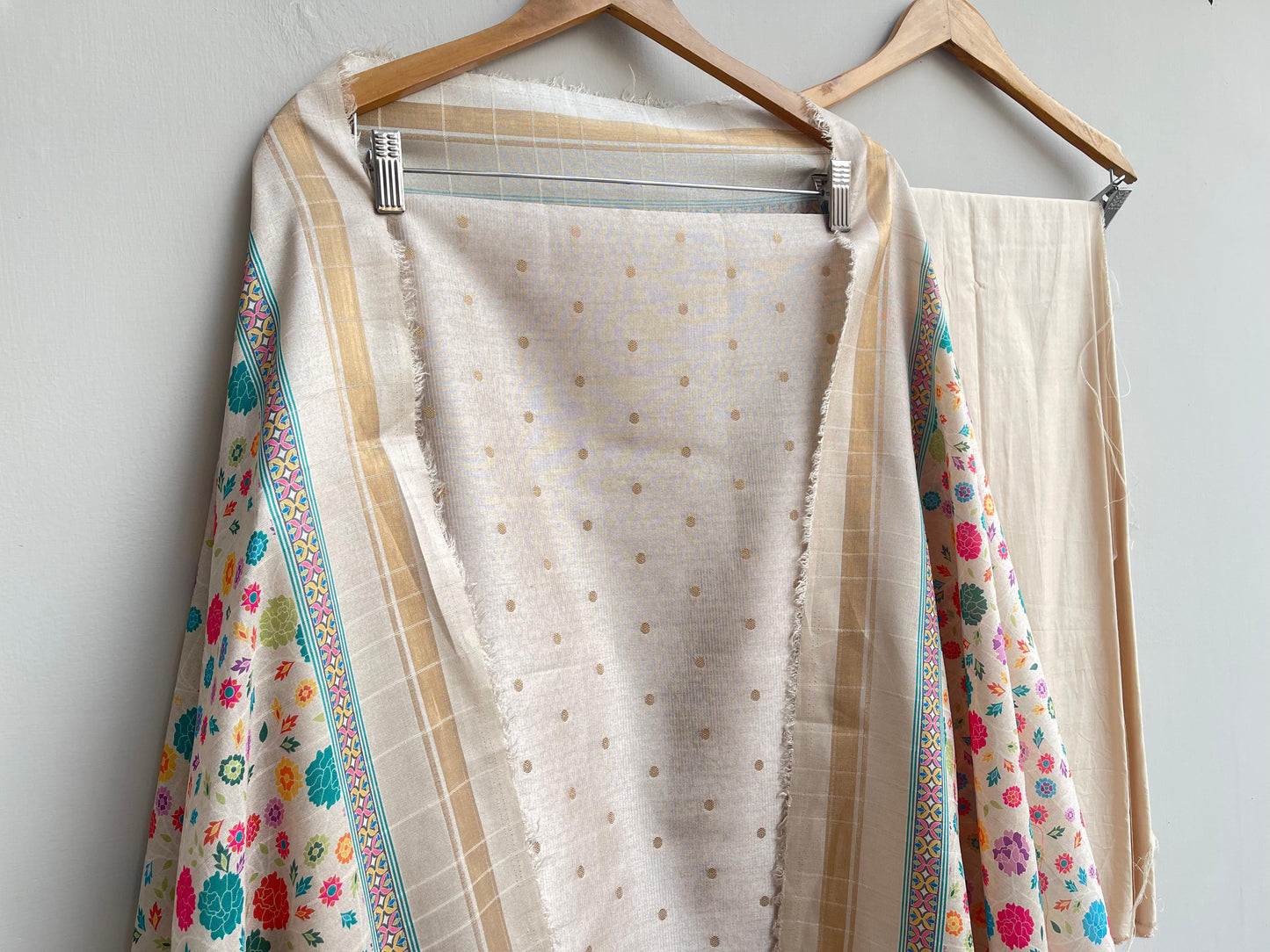 Banarasi shimmer linen unstitched ladies suit Rc18354 (c)