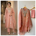 Crushed shimmer tissue unstitched ladies suit Rc19280 (b)