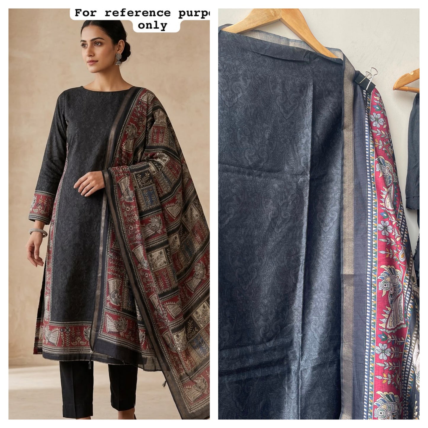 Mul chanderi maheshwari printed unstitched ladies suit Rc19025 (a)