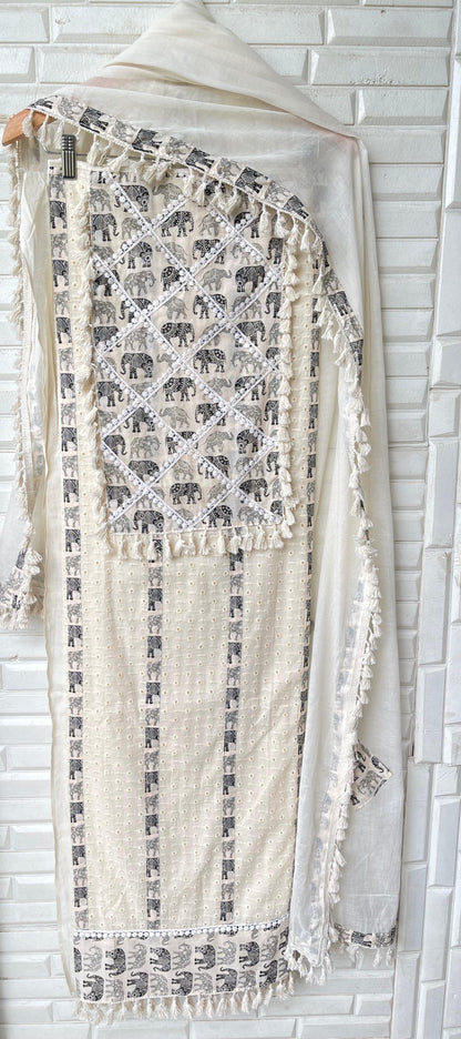 Cotton unstitched ladies suit Rc17310