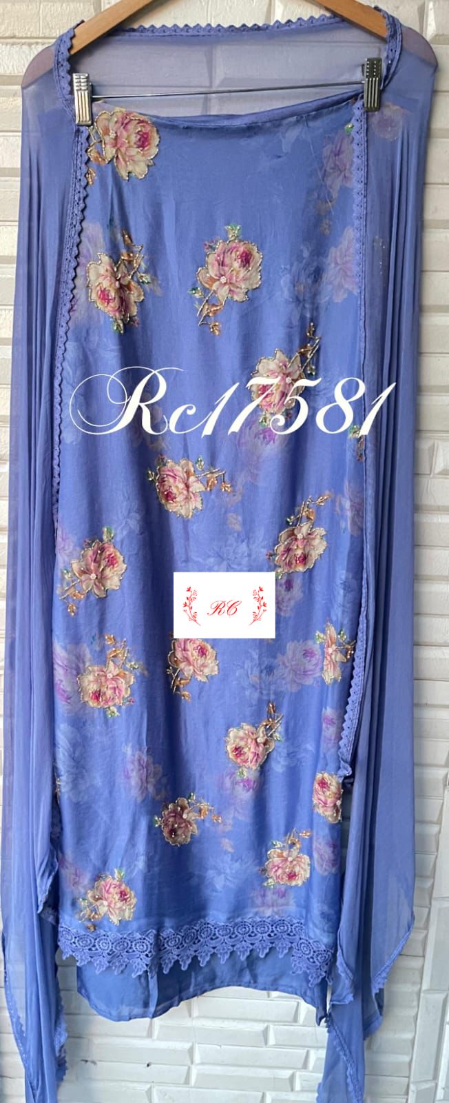 Self organza unstitched ladies suit Rc17581 (a)