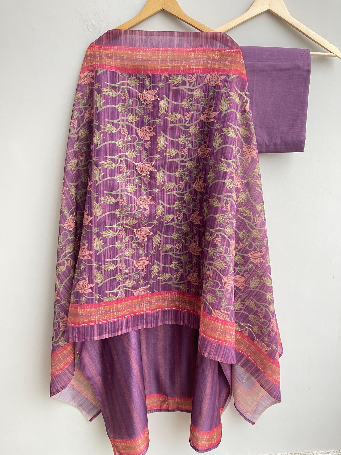 Mul Chanderi Unstitched Ladies Suit RC-18176 – view 3