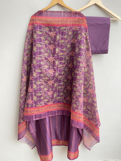 Mul Chanderi Unstitched Ladies Suit RC-18176 – view 3