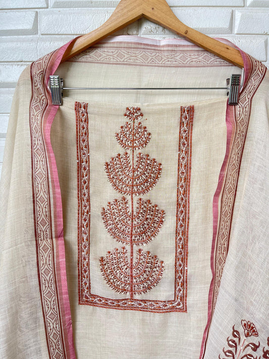 Linen unstitched ladies suit Rc17331