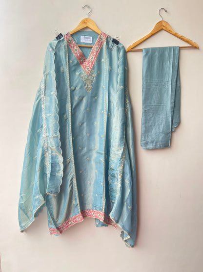 Banarasi shimmer silk ladies unstitched suit Rc19123