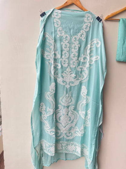 Organza Tuile fabric ladies unstitched suit Rc19131 (c)