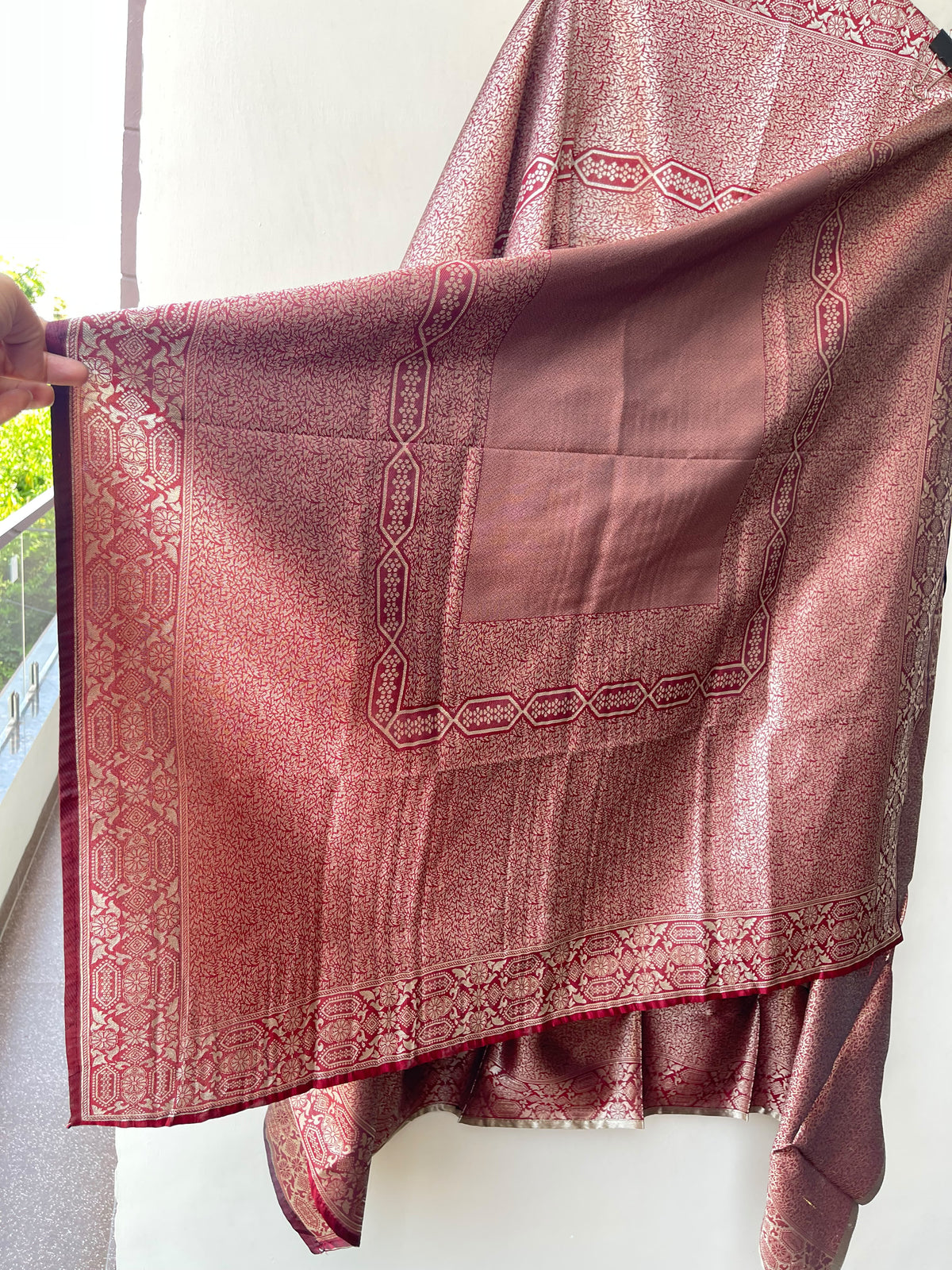 Shimmer Giraffe Silk woven unstitched ladies suit