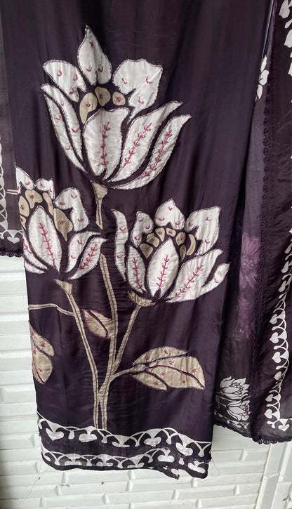 Organza crepe unstitched ladies suit Rc17525