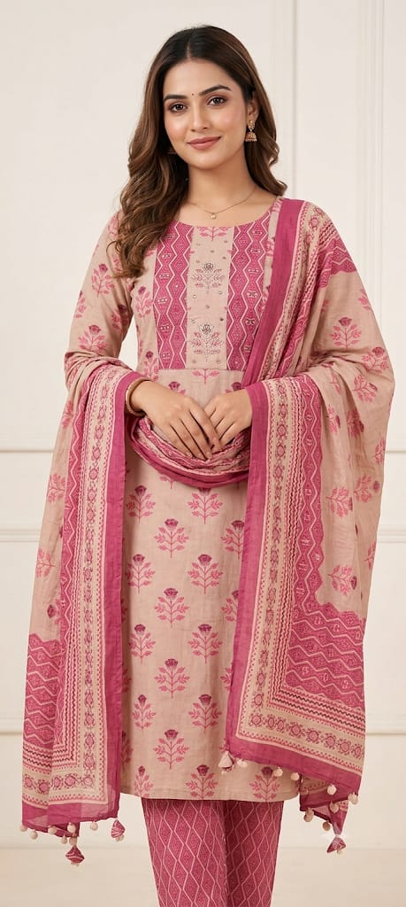 Cotton unstitched ladies suit Rc19289