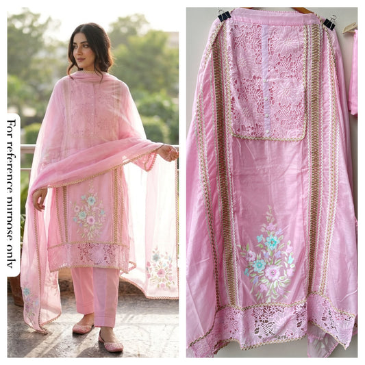 Mul chanderi unstitched ladies suit Rc18969 (a)