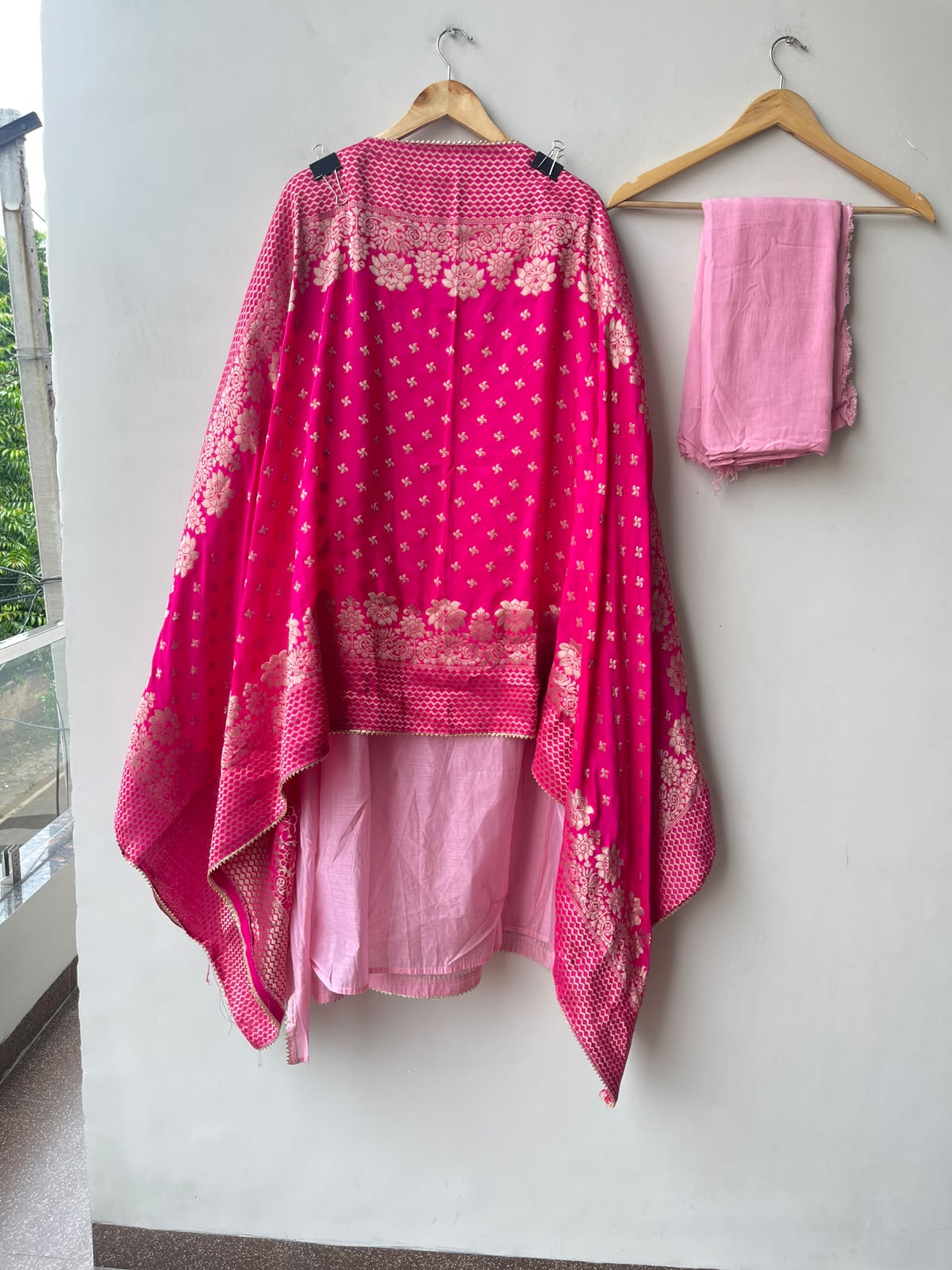 Shimmer chanderi unstitched ladies suit Rc19240