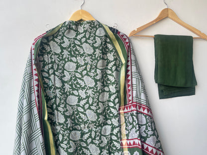 Mul chanderi maheshwari printed unstitched ladies suit Rc19005 (b)