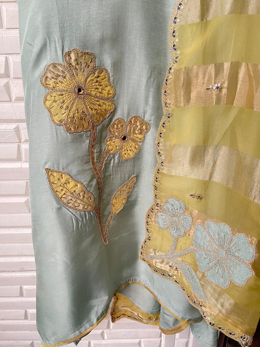 Silk Unstitched Ladies Suit Rc 16161