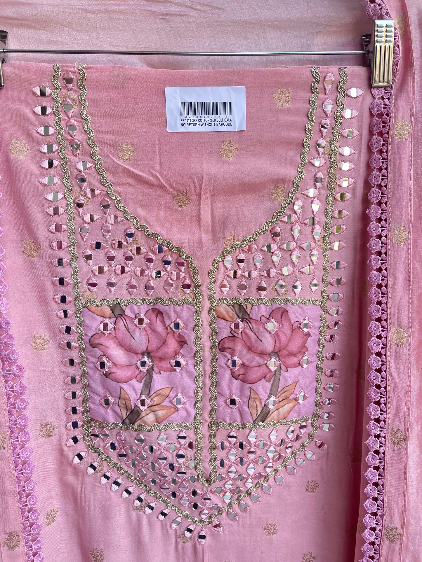 Banarasi mul chanderi ladies unstitched suit Rc18501