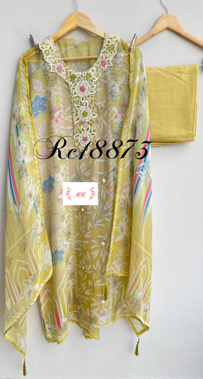Organza Unstitched Ladies Suit RC-18873 – view 5