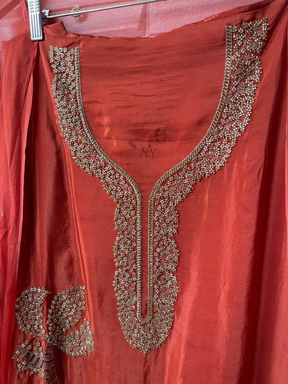 Organza unstitched ladies suit Rc17541