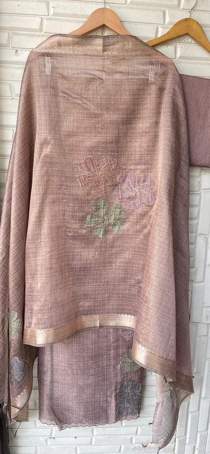 Maheshwari shimmer linen unstitched ladies suit Rc18412 (a)