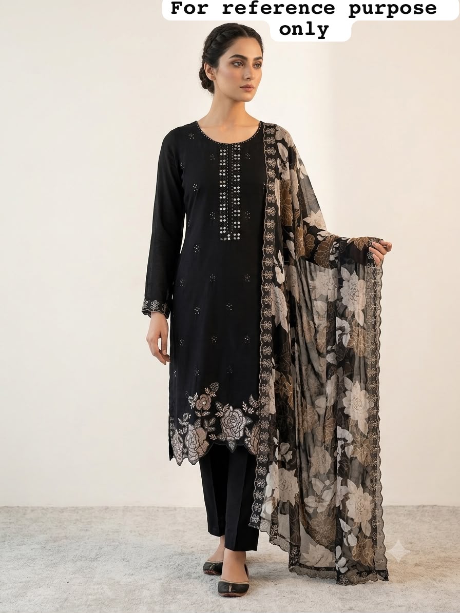 Organza fabric unstitched ladies suit Rc19032