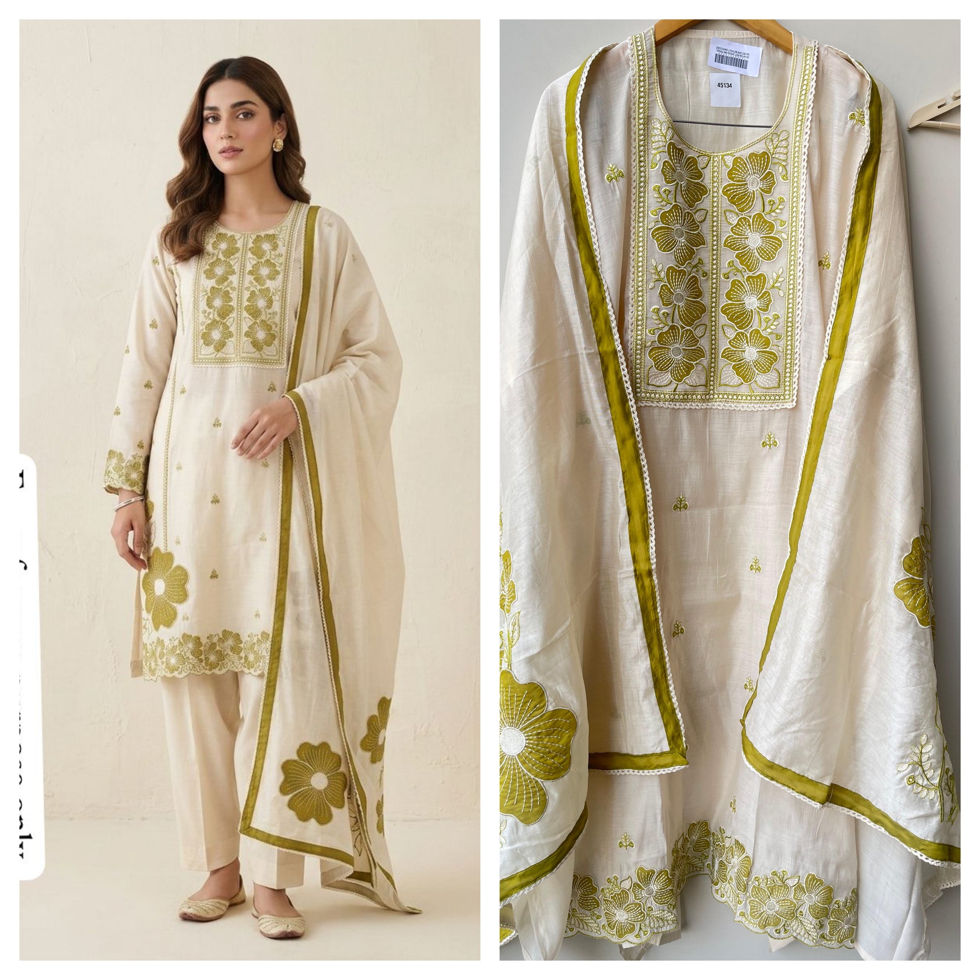 Mul Chanderi Unstitched Ladies Suit RC-18806 (a)