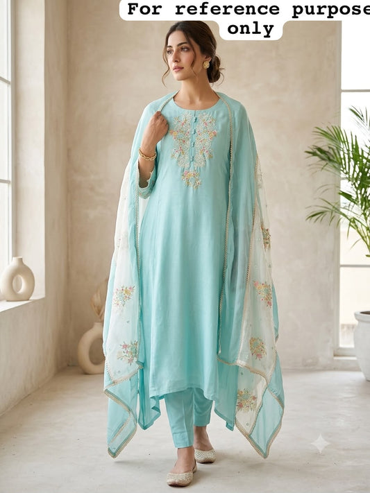 Mul chanderi unstitched ladies suit Rc19181