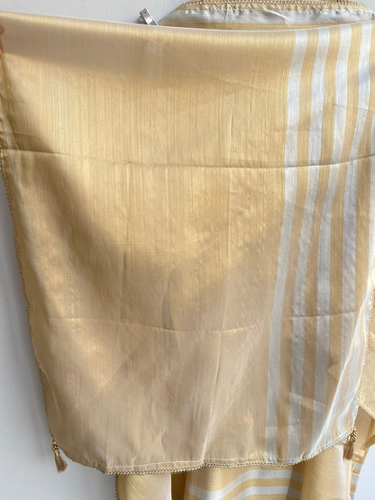 Chanderi silk unstitched ladies suit Rc18440