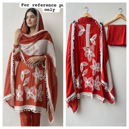 Mul chanderi unstitched ladies suit Rc19128