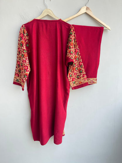 Kashmiri pheron readymade winter ladies coord set Rc18154