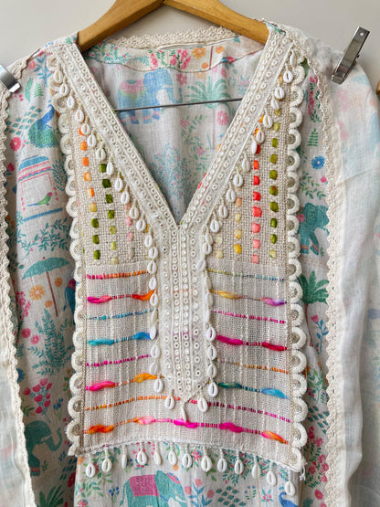 Linen Printed Unstitched Ladies Suit RC-18683 – view 6