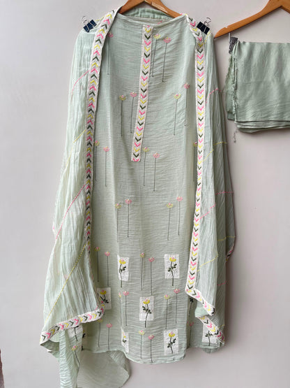 Pure mul cotton unstitched ladies suit Rc19040
