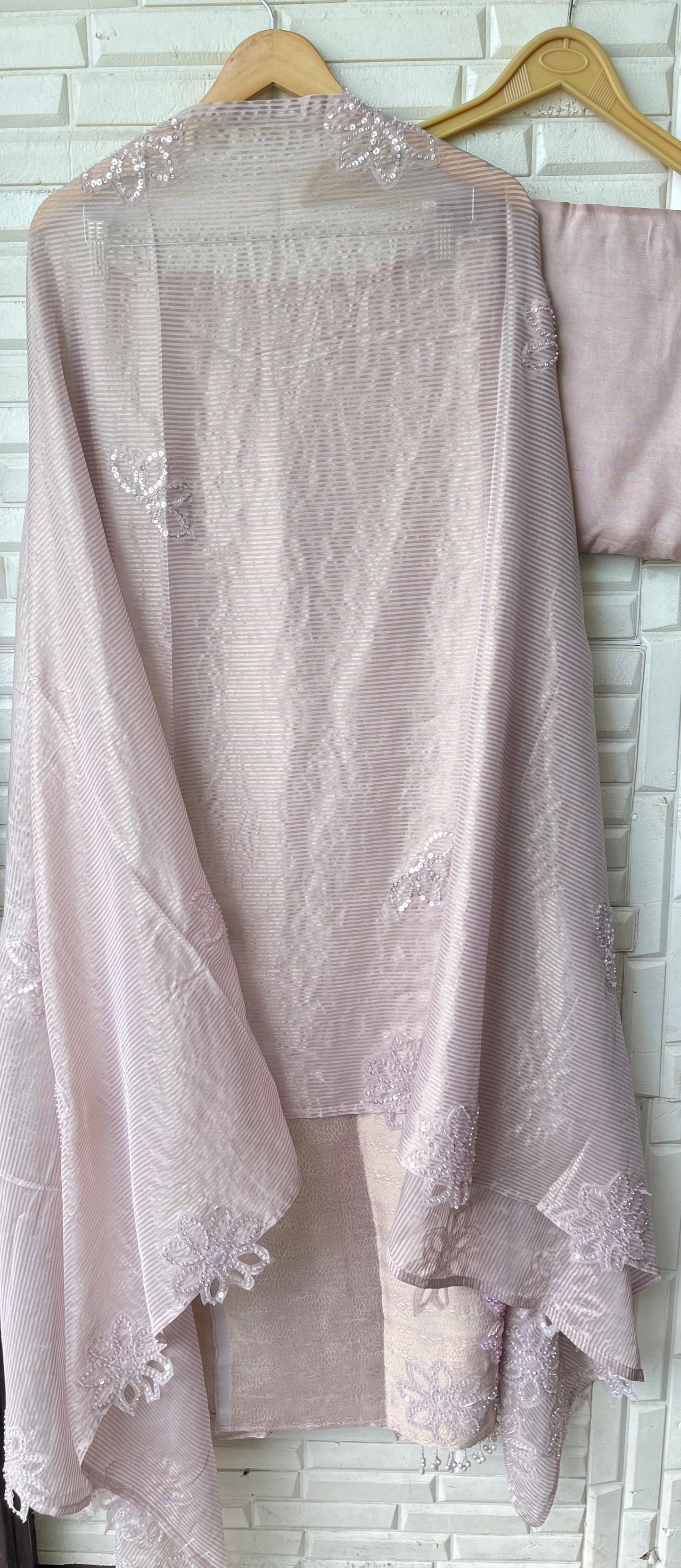 Pure brocade self banarasi shimmer silk unstitched ladies suit Rc17747 (c)