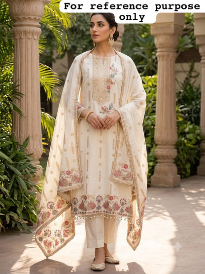 Banarasi cotton jaamdhani weaving unstitched ladies suit Rc19053