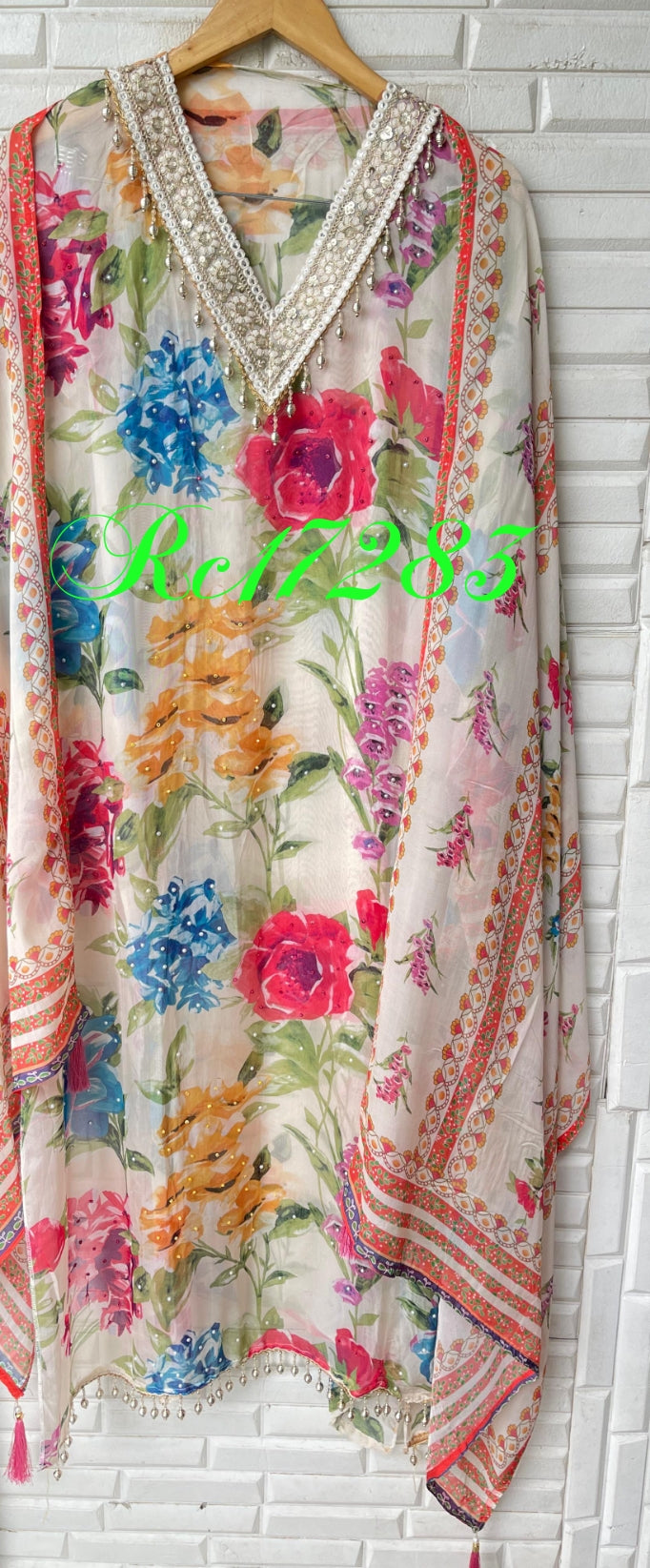 Organza unstitched ladies suit Rc17283