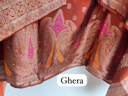 Banarasi silk fabric unstitched ladies suit Rc17878 (a)